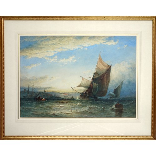 42 - George Stainton (British, active 1860-1890), Shipping scene,  watercolour, signed lower right, galle... 