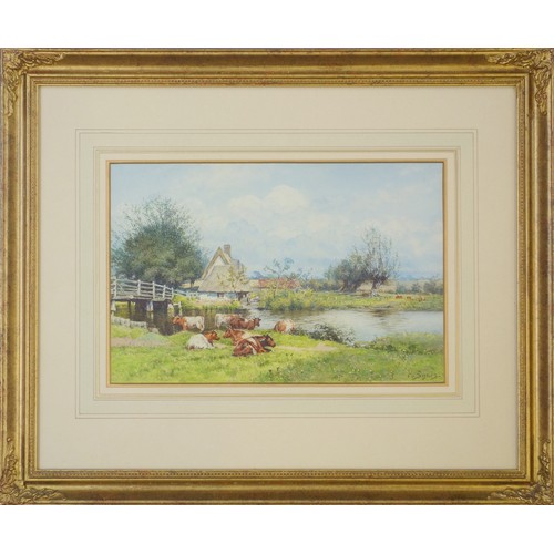 61 - Henry Sykes (British, 1855-1921), 'Dedham Mill', watercolour, signed lower right, 22 x 33cm (frame 4... 