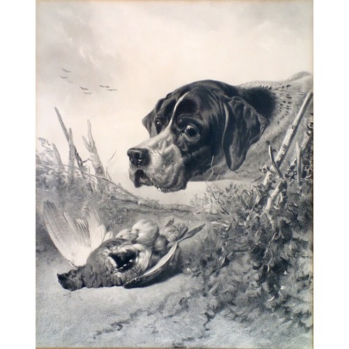 86 - Frank Paton (1856-1909), 'Rough and ready', etching, signed, frame 40.5 x 45.5cm, and an engraving o... 