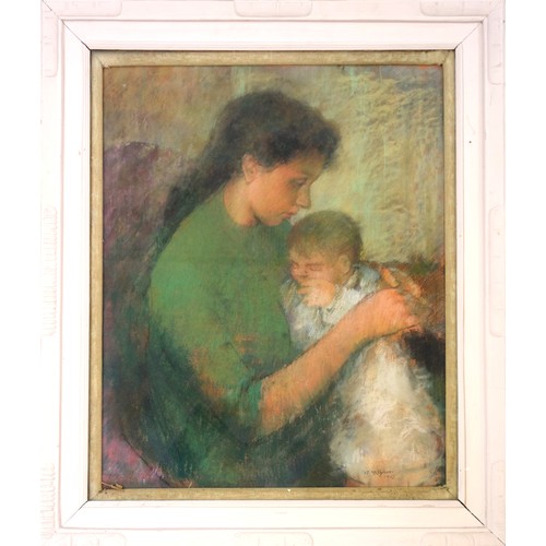 109 - Leszek Tadeusz Muszynski (1923-2012), Mother and Child, signed and dated 1951, 59 x 47.5cm