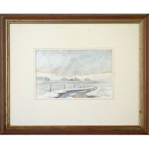 164 - David J Headon, watercolour landscape with boats, signed lower right, frame: 43 x 54cm, a landscape ... 