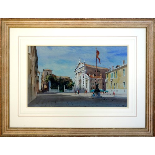 194 - John Barrie Haste (British, 1931 -2011), Venetian scene, watercolour, signed lower right, framed, 28... 