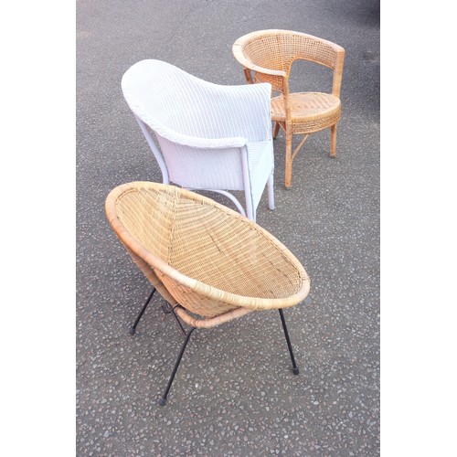 229 - Mid-Century wicker 