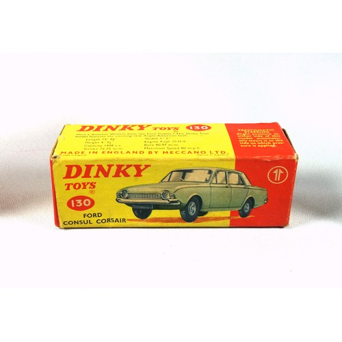 324 - Dinky Toys diecast Ford Consul Corsair, light blue with cream interior, 130; Johnston Road Sweeper, ... 