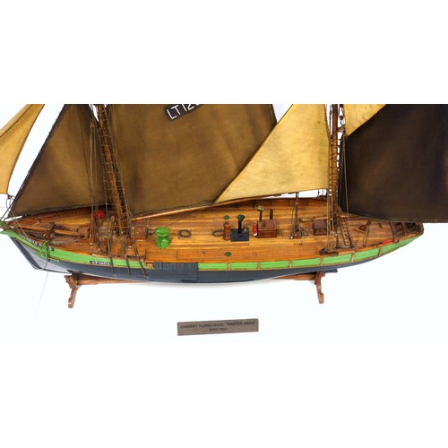 339 - Wood model of a Lowestoft fishing vessel 