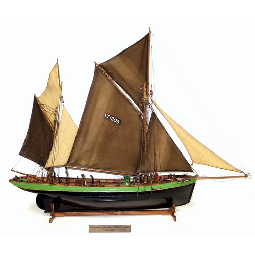 339 - Wood model of a Lowestoft fishing vessel 