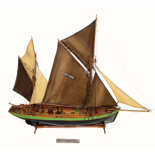 339 - Wood model of a Lowestoft fishing vessel 