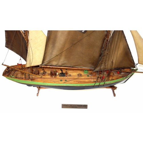 339 - Wood model of a Lowestoft fishing vessel 