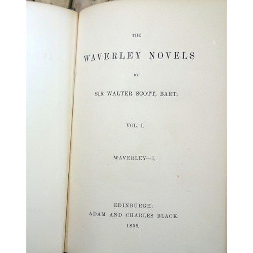 359 - Scott (Sir Walter). Waverley Novels, 49 vols., pub. Adam and Charles Black, Edinburgh, 1859-1860, 12... 