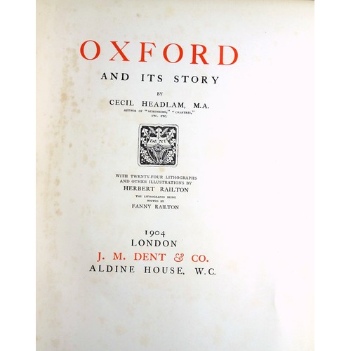 363 - Durand (Ralph). and Wildman (William). (ill.)., Oxford Its Buildings And Gardens, pub. Grant Richard... 