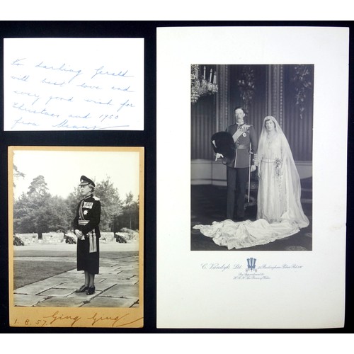 382 - H.R.H. Princess Mary and Viscount Lascelles Wedding day black and white photograph dating from 28th ... 