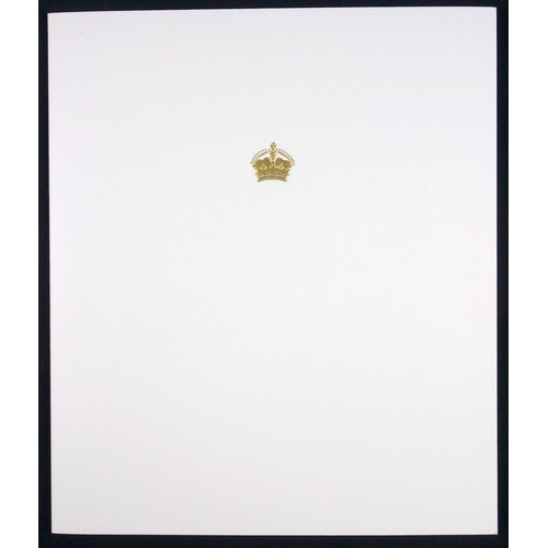 390 - H.M. Queen Elizabeth The Queen Mother, signed Christmas and New Year cards, each with gilt cypher to... 