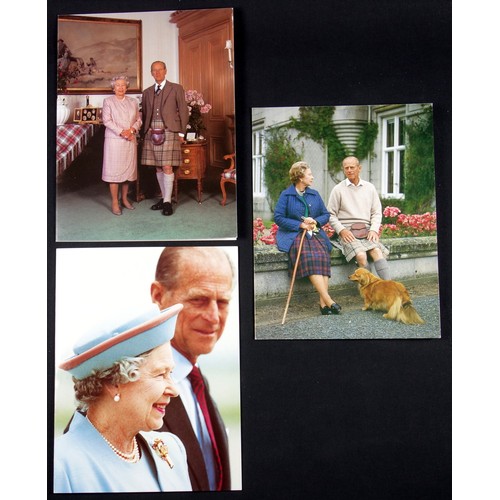 393 - H.M. Queen Elizabeth II and H.R.H. Prince Philip, Christmas cards dated 1990, 1993, 1995, 1996, and ... 