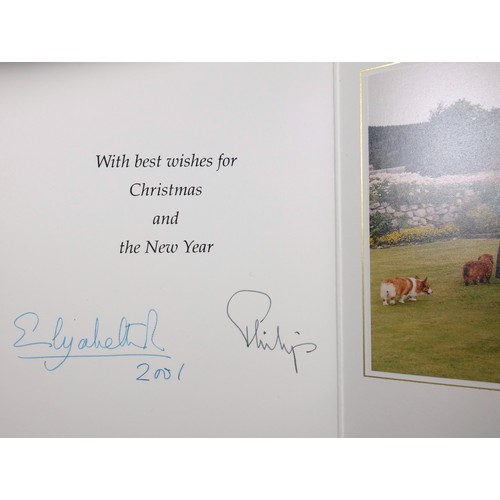 394 - H.M. Queen Elizabeth II and H.R.H. Prince Philip, Christmas cards dated 2000, 2001, and 2004, autope... 