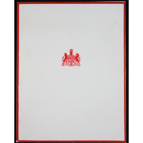 421 - Royal interest - Christmas card bearing royal crest in red, the inside printed signatures 'Edward an... 