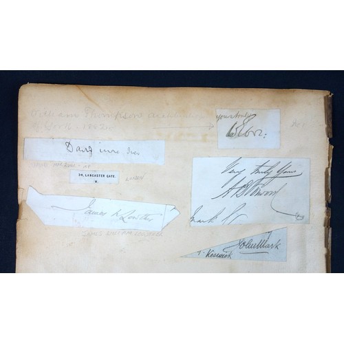 443 - Religion - A collection of autographs of 7 Archbishops of Canterbury and Bishop William Stubbs, each... 