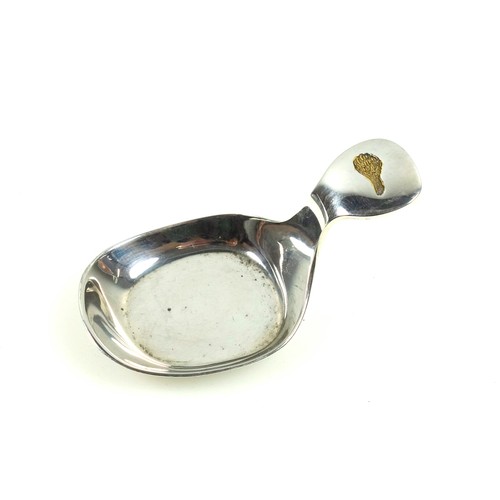 447 - Contemporary silver caddy spoon 