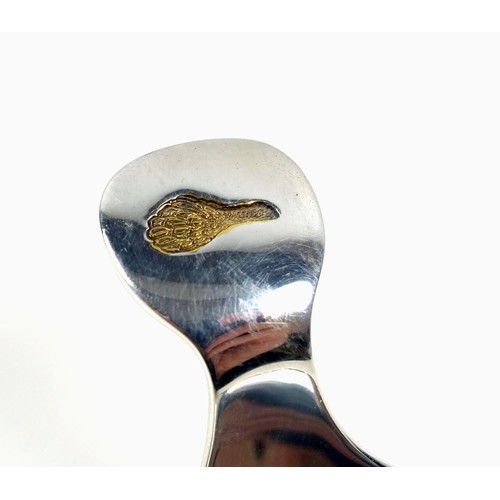 447 - Contemporary silver caddy spoon 