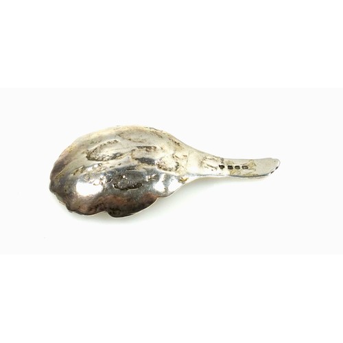 449 - QEII silver caddy spoon cast with a winged bowl and eagle's head handle, a reproduction of the eagle... 