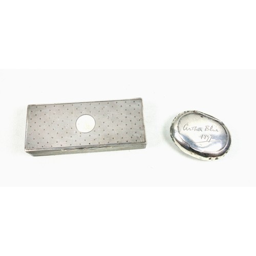 507 - Edwardian silver cigar and cigarette box, with all-over engine turned and polka dot decoration, the ... 