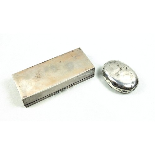 507 - Edwardian silver cigar and cigarette box, with all-over engine turned and polka dot decoration, the ... 