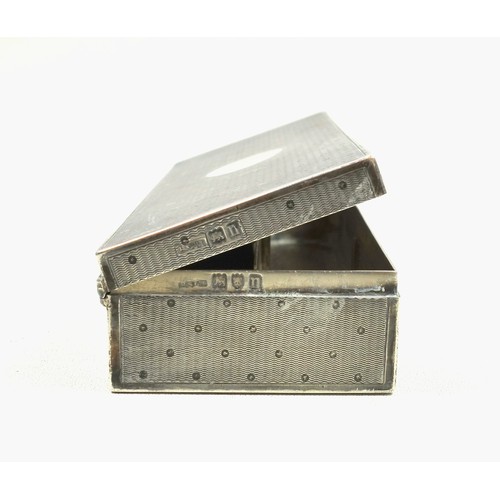 507 - Edwardian silver cigar and cigarette box, with all-over engine turned and polka dot decoration, the ... 