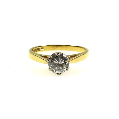 534 - 18ct gold ring set diamond, 0.5ct approx., by Z & J, Birmingham, 1989, 2.8grs