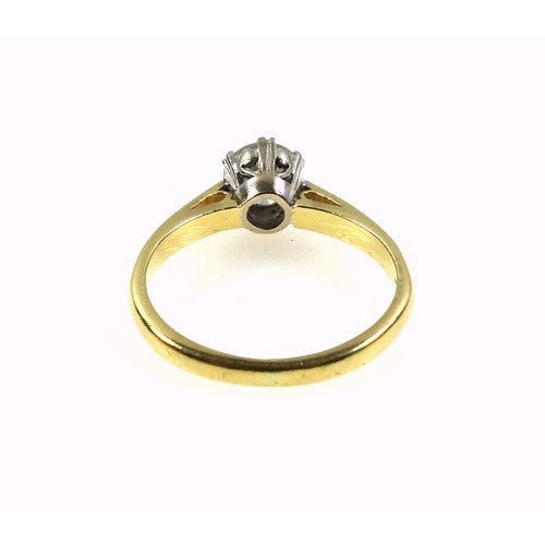 534 - 18ct gold ring set diamond, 0.5ct approx., by Z & J, Birmingham, 1989, 2.8grs