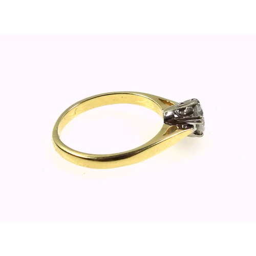 534 - 18ct gold ring set diamond, 0.5ct approx., by Z & J, Birmingham, 1989, 2.8grs