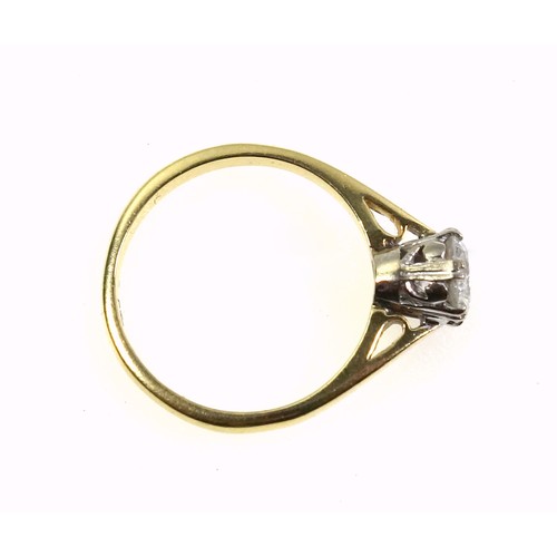 534 - 18ct gold ring set diamond, 0.5ct approx., by Z & J, Birmingham, 1989, 2.8grs