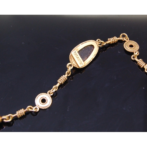 180 - LOUIS COMFORT TIFFANY, ANTIQUE FAVRILE GLASS BEETLE NECKLACE LOUIS COMFORT TIFFANY, ANTIQUE FAVRILE ... 