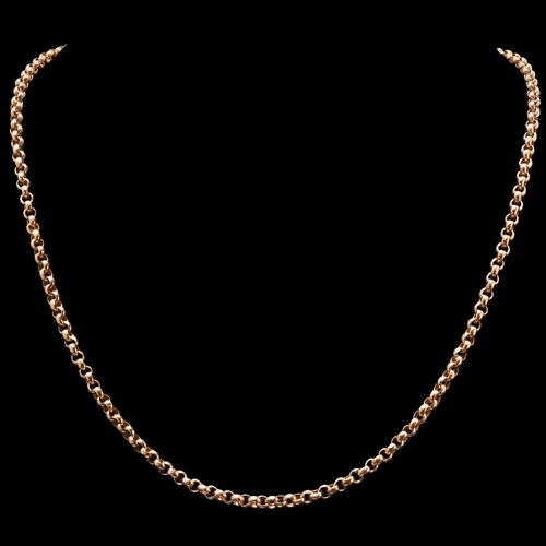 41 - VICTORIAN GOLD LINK NECKLACE, in 9 ct. gold. L. 48 cm. 9.5 grams.