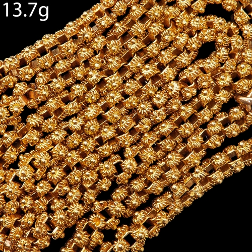 171 - ANTIQUE TRICHINOPOLY GOLD NECKLACE. testing as gold.  with fancy link design. beautifully made. 36 c... 