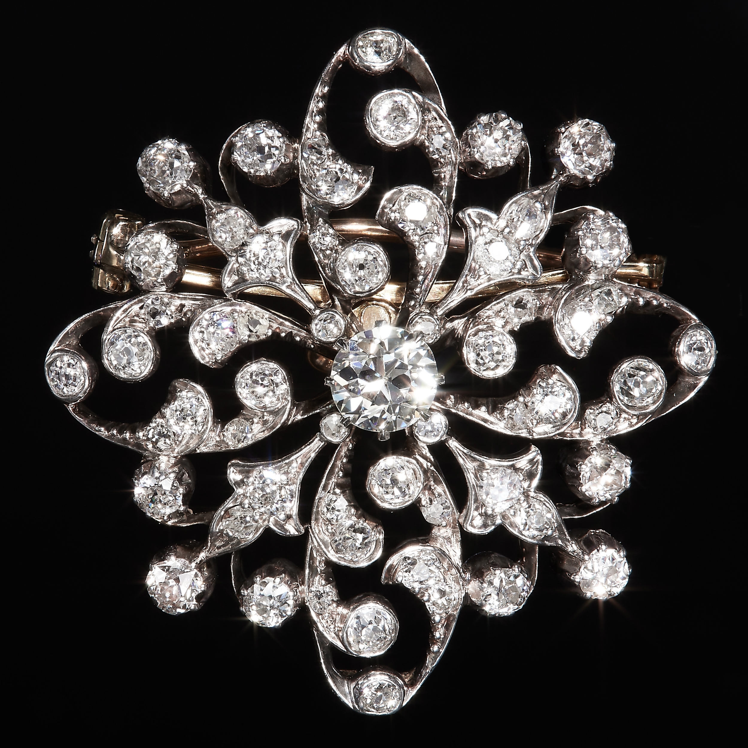 Large Victorian Diamond Brooch