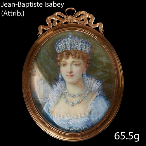 165 - IN THE MANNER OF JEAN-BAPTISTE ISABEY (1767-1855), 
A MINIATURE PORTRAIT OF CAROLINE BONAPARTE, QUEE... 