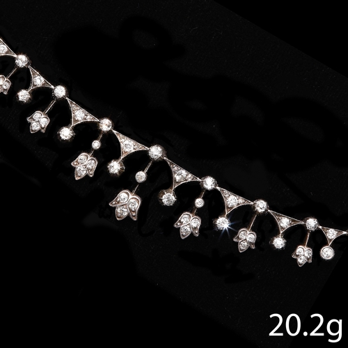 106 - IMPRESSIVE VICTORIAN DIAMOND NECKLACE. 
set with bright lively diamonds totalling approx. 3.20 ct. 
... 