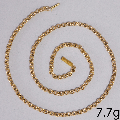 235 - FINE ANTQUE GOLD NECKLACE,
7.7 grams, 15 ct. gold.
L. 44 cm.