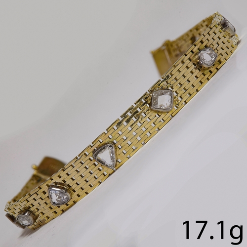 63 - DIAMOND BRACELET,
17.1 grams, high carat gold.
Bright and lively diamonds.
L. 19.5 cm.