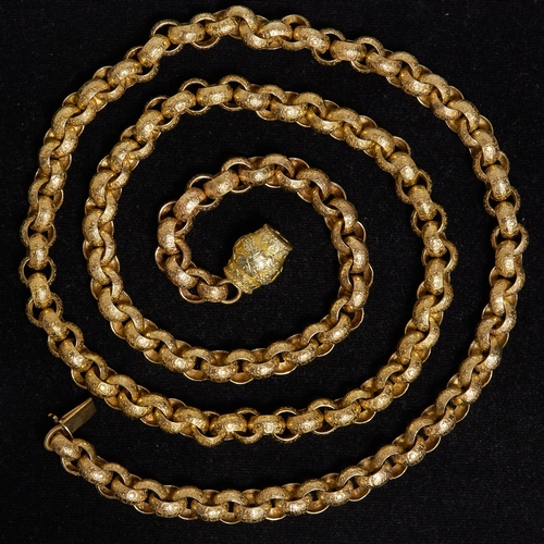 79 - MAGNIFICENT GEORGIAN GOLD LARGE LINK GUARD CHAIN NECKLACE,
150 grams, High cart gold.
The links with... 