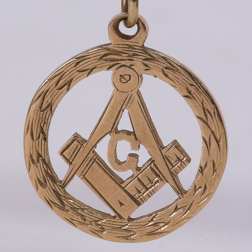 201 - MASONIC GOLD PENDANT,
Square and compass.
L. 2.3 cm.