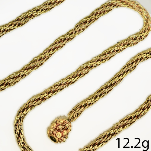 78 - ANTIQUE FANCY LINK TWIST NECKLACE
12.2 gams high carat gold 
approx 36 cm
