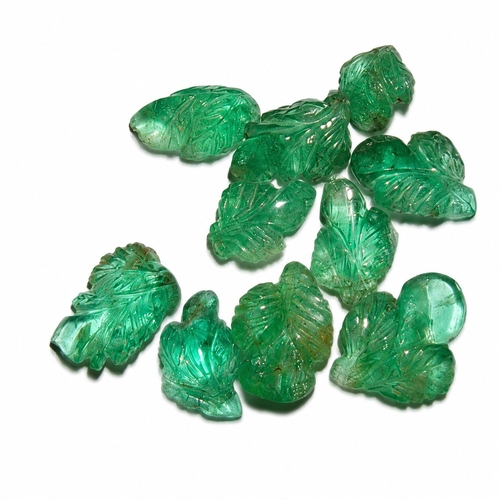 88 - LOT OF CARVED EMERALDS, TOTALLING APPROX. 10.20 CT.
