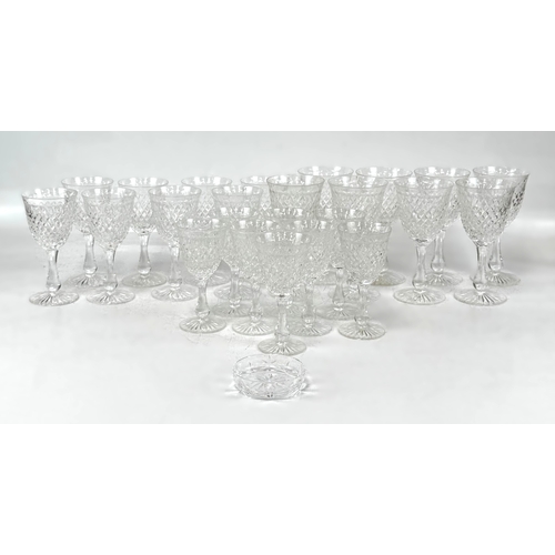 A selection of Stuart Crystal Glasses, Hardwicke pattern, with deep cut ...
