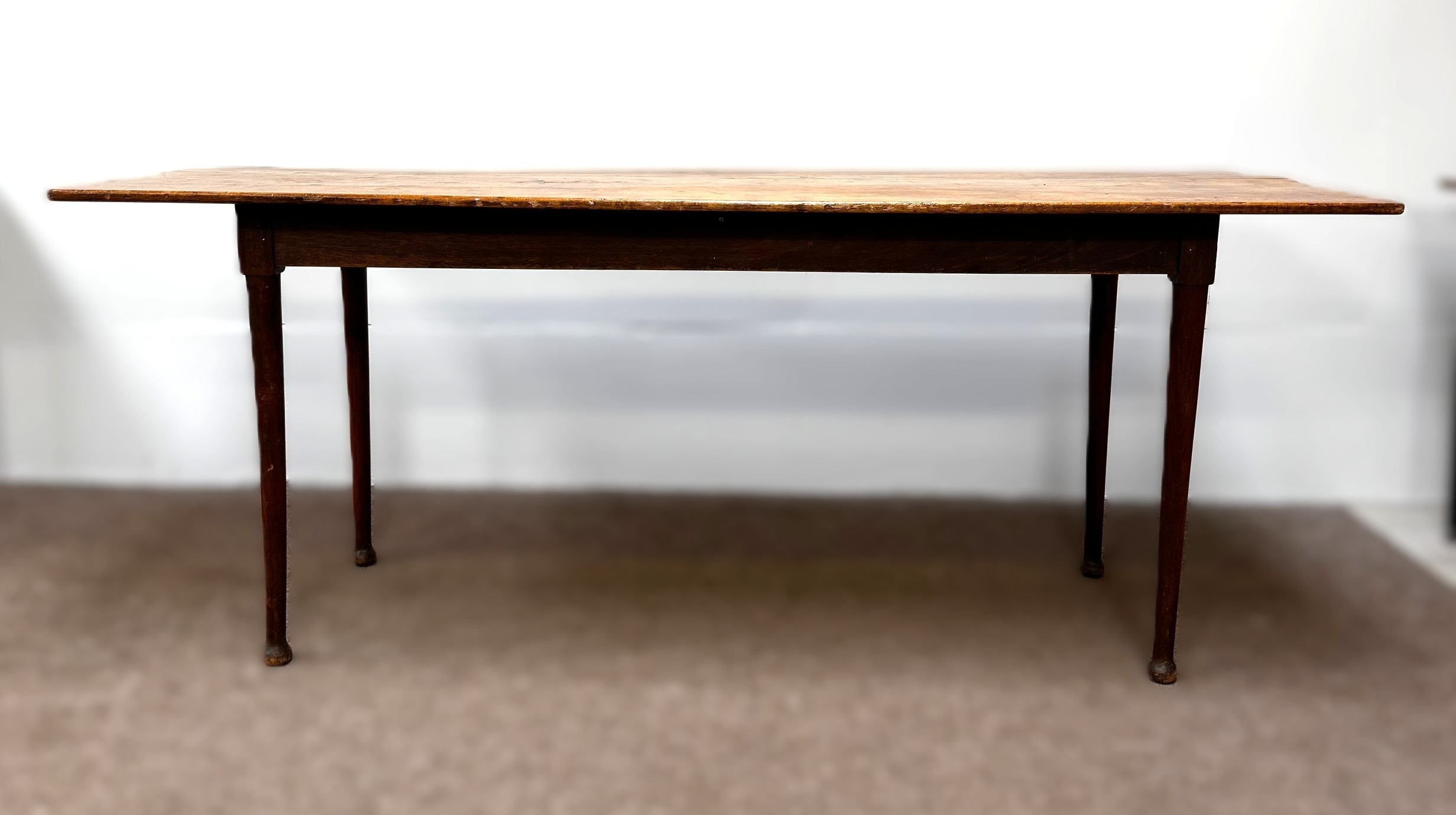 An oblong dining/work table, with long rectangular top. 76cm high ...