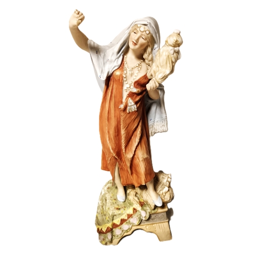 8 - A pair of Royal Dux Bohemia porcelain figures (2)