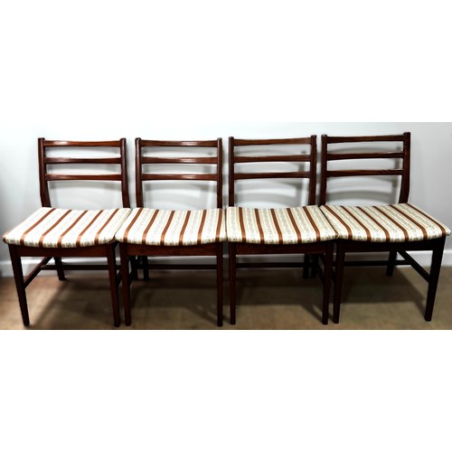 19 - A set of four Queen Anne style dining chairs; and four vintage dining chairs (8)