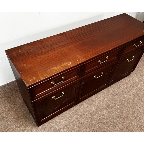 23 - Modern furniture, including a Sutherland style drop leaf table and a side cabinet (2).Table; 73cm,15... 