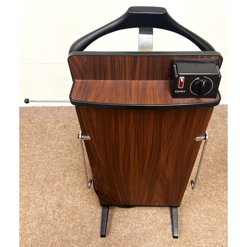 24 - Various, including a modern green upholstered armchair; together with another chair and a Corby trou... 