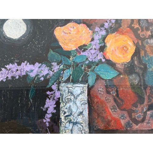 29 - Manner of PIERRE BONNARD, French (1867-1947) Still Life of Flowers in a Cylindrical Vasemixed media,... 