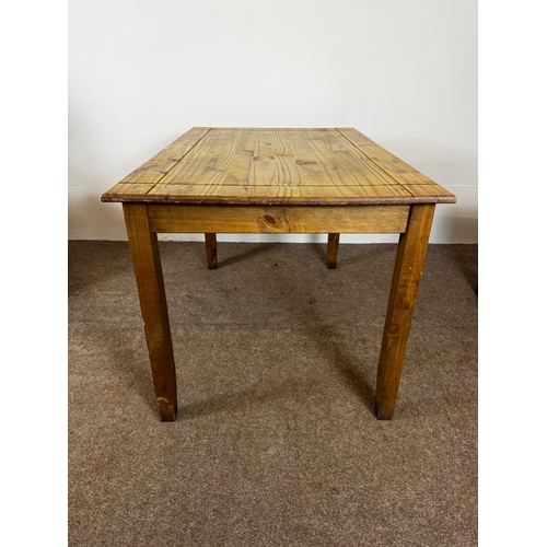 33 - Two modern café/ bar dining tables, together with seven ladder back chairs (9).